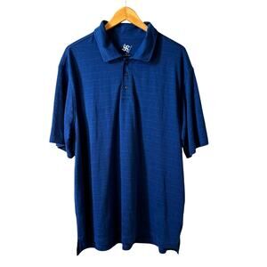 R&R Casual New Men’s Striped Short Sleeve Polo Shirt Blue Size XL